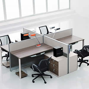 4-person-desking 4-Way Workstation