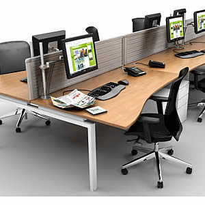 6-person-bench-desks 6-Way Workstation